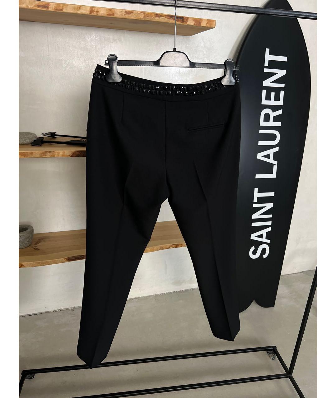 ERMANNO SCERVINO Черные полиэстеровые прямые брюки, фото 4