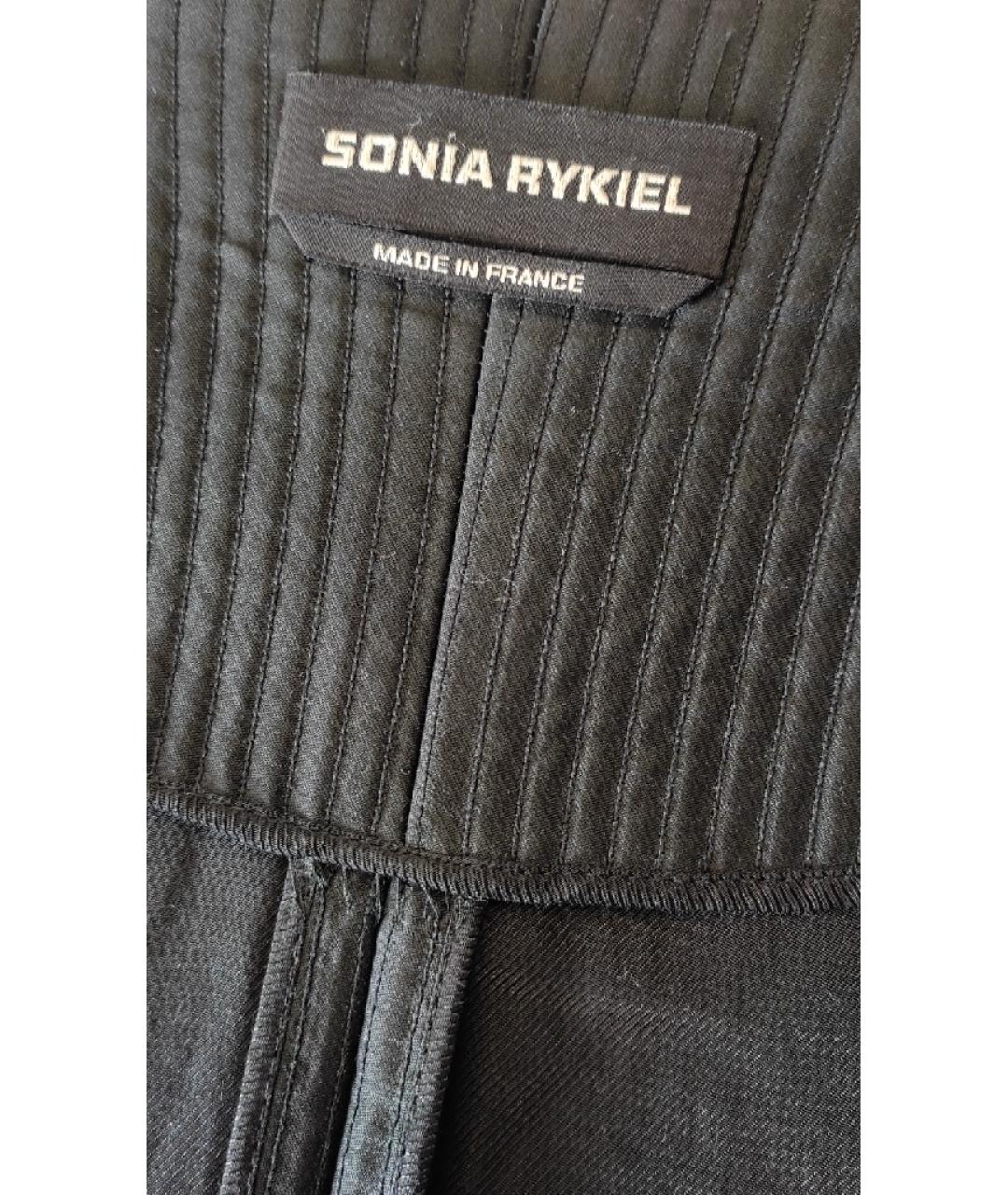 SONIA RYKIEL Черное полиэстеровое пальто, фото 5