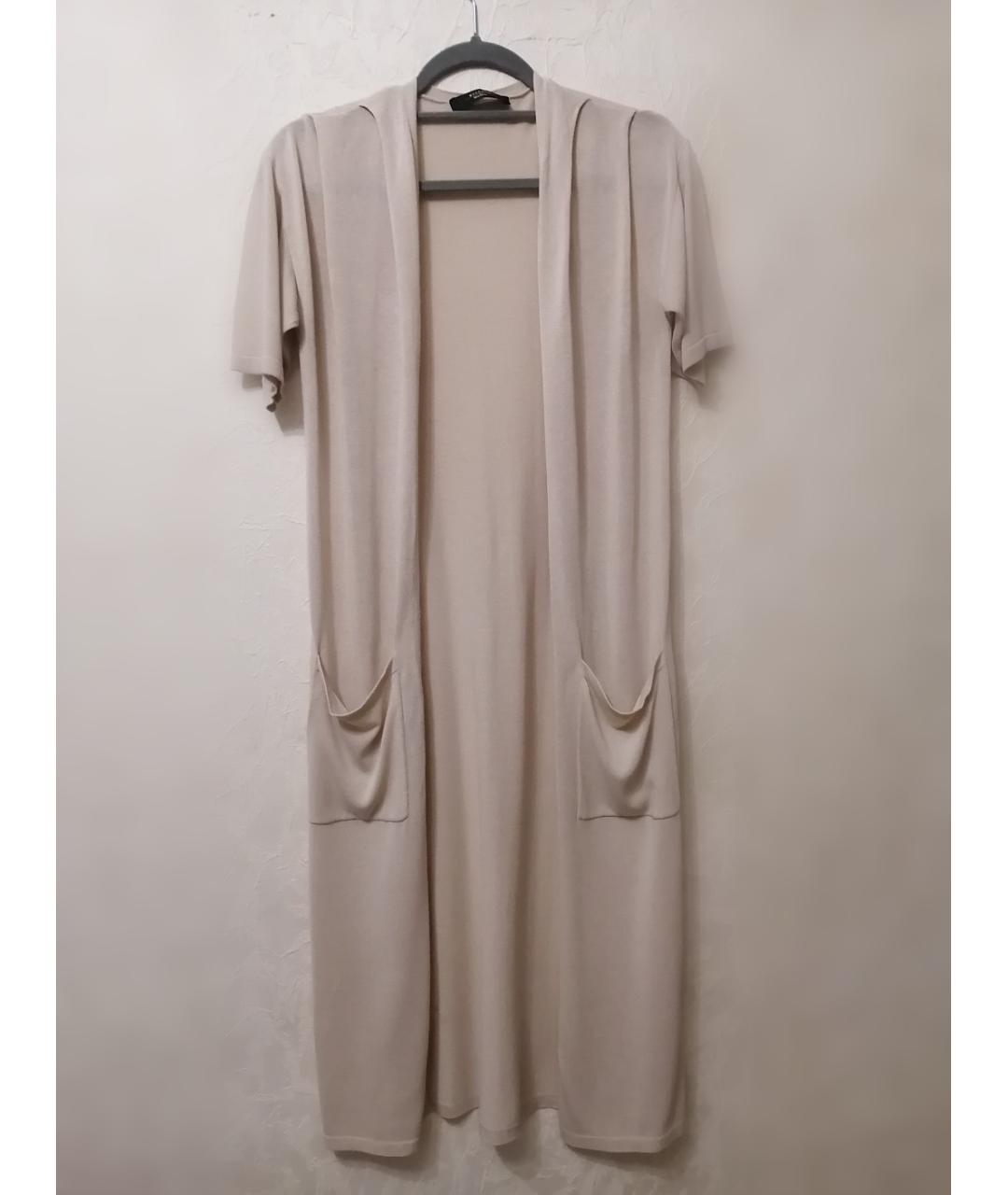 WEEKEND MAX MARA Бежевый вискозный кардиган, фото 7