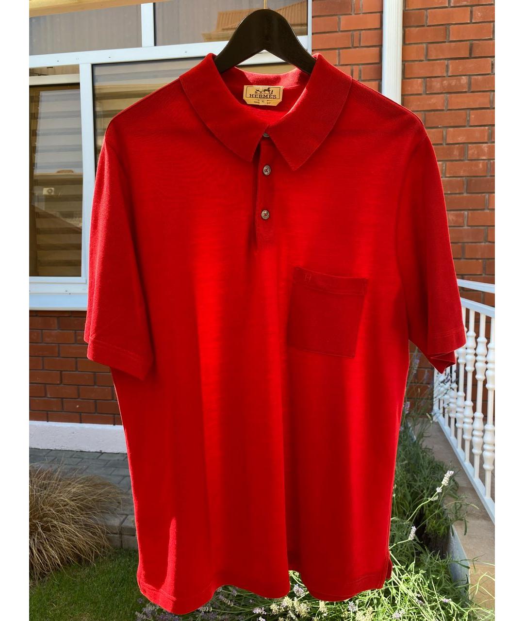 HERMES Красное поло с коротким рукавом, фото 4