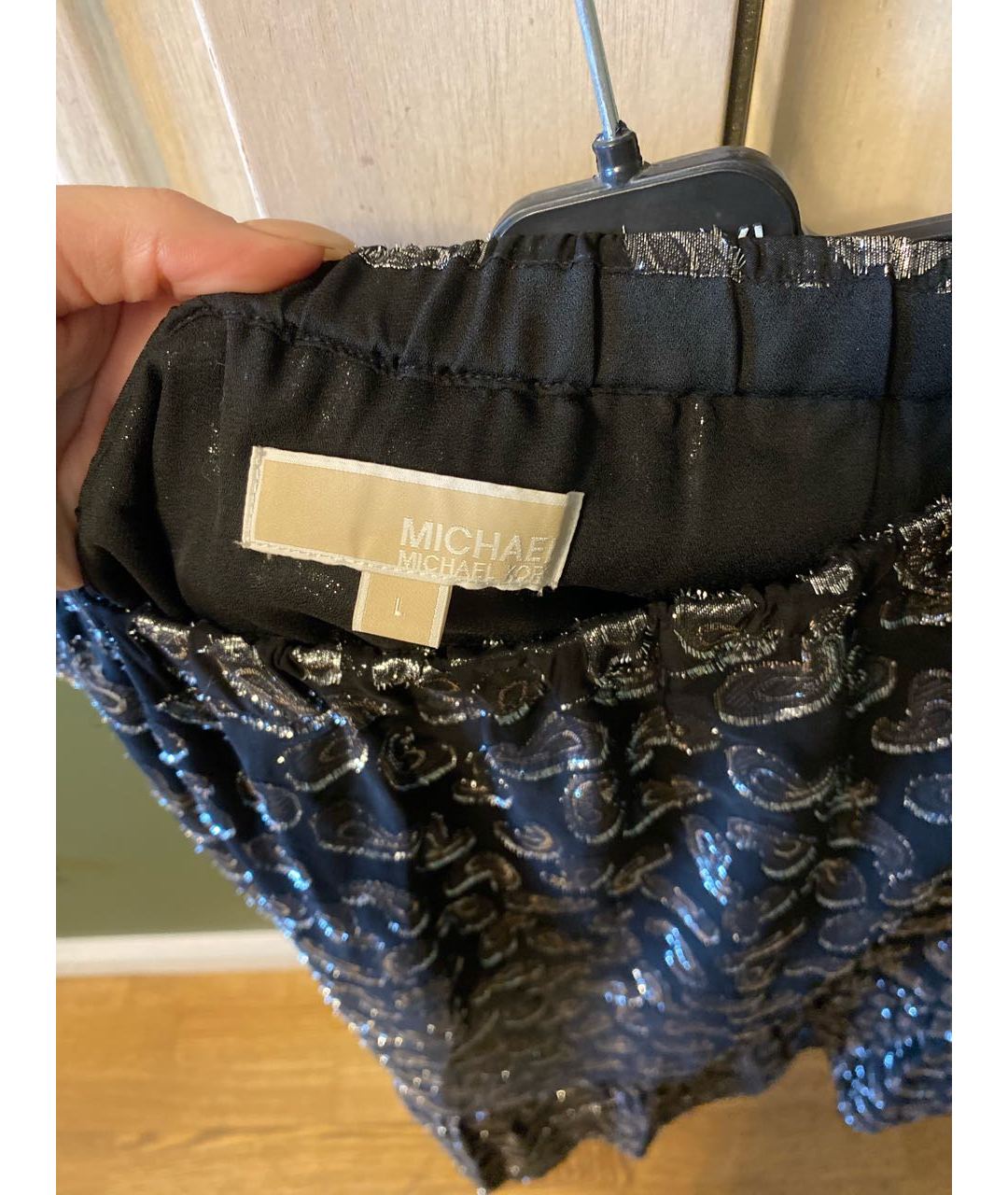 MICHAEL MICHAEL KORS Серебряная полиэстеровая юбка миди, фото 3