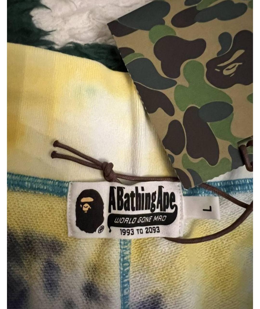 A BATHING APE Желтые шорты, фото 3