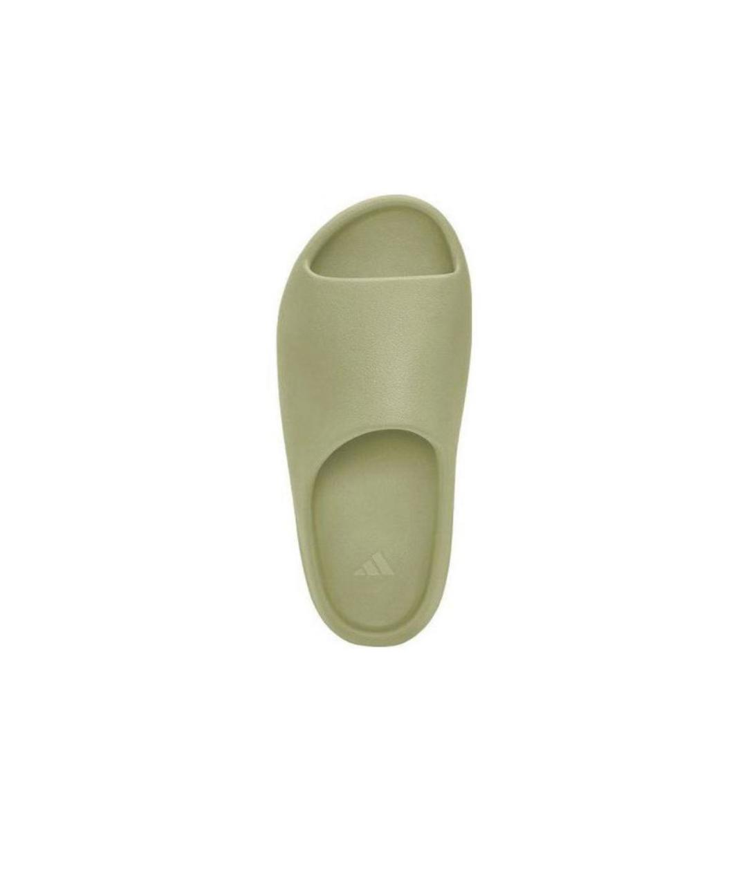 ADIDAS YEEZY Зеленые резиновые шлепанцы, фото 4