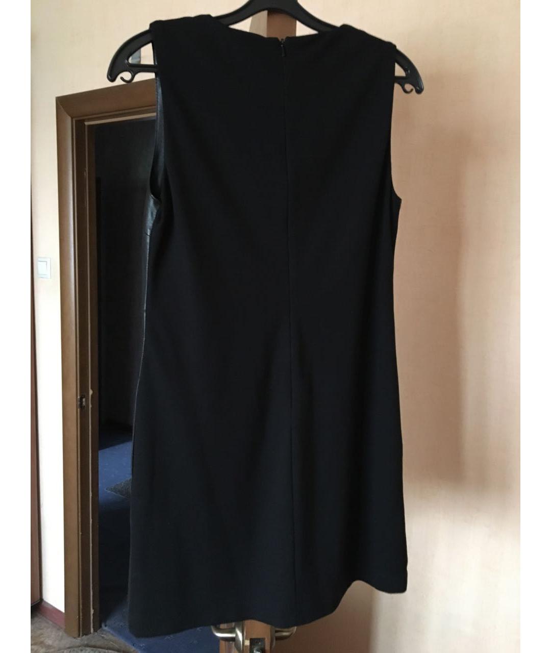 WEEKEND MAX MARA Черное кожаное повседневное платье, фото 2