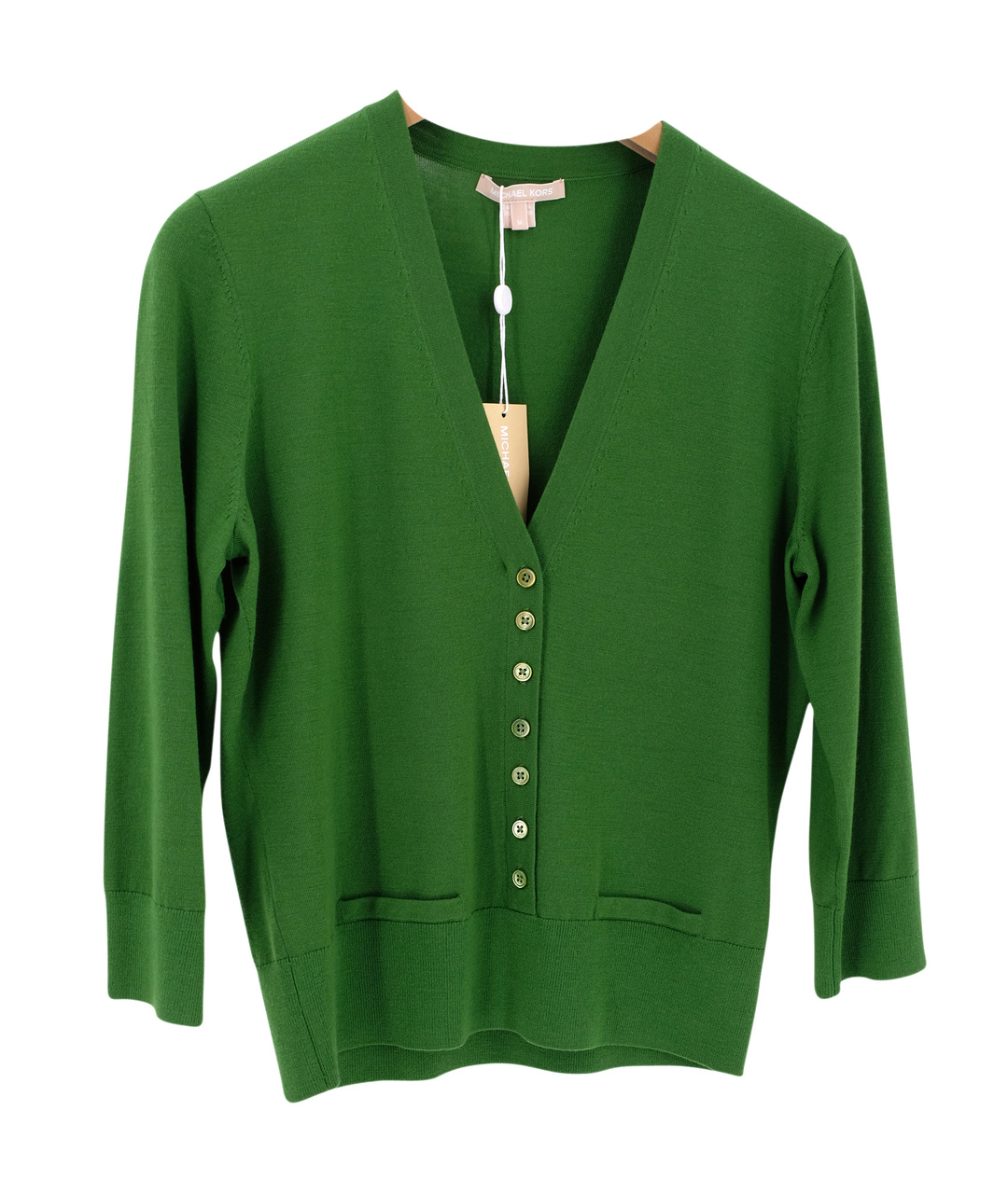 MICHAEL KORS Зеленый шерстяной джемпер / свитер, фото 1