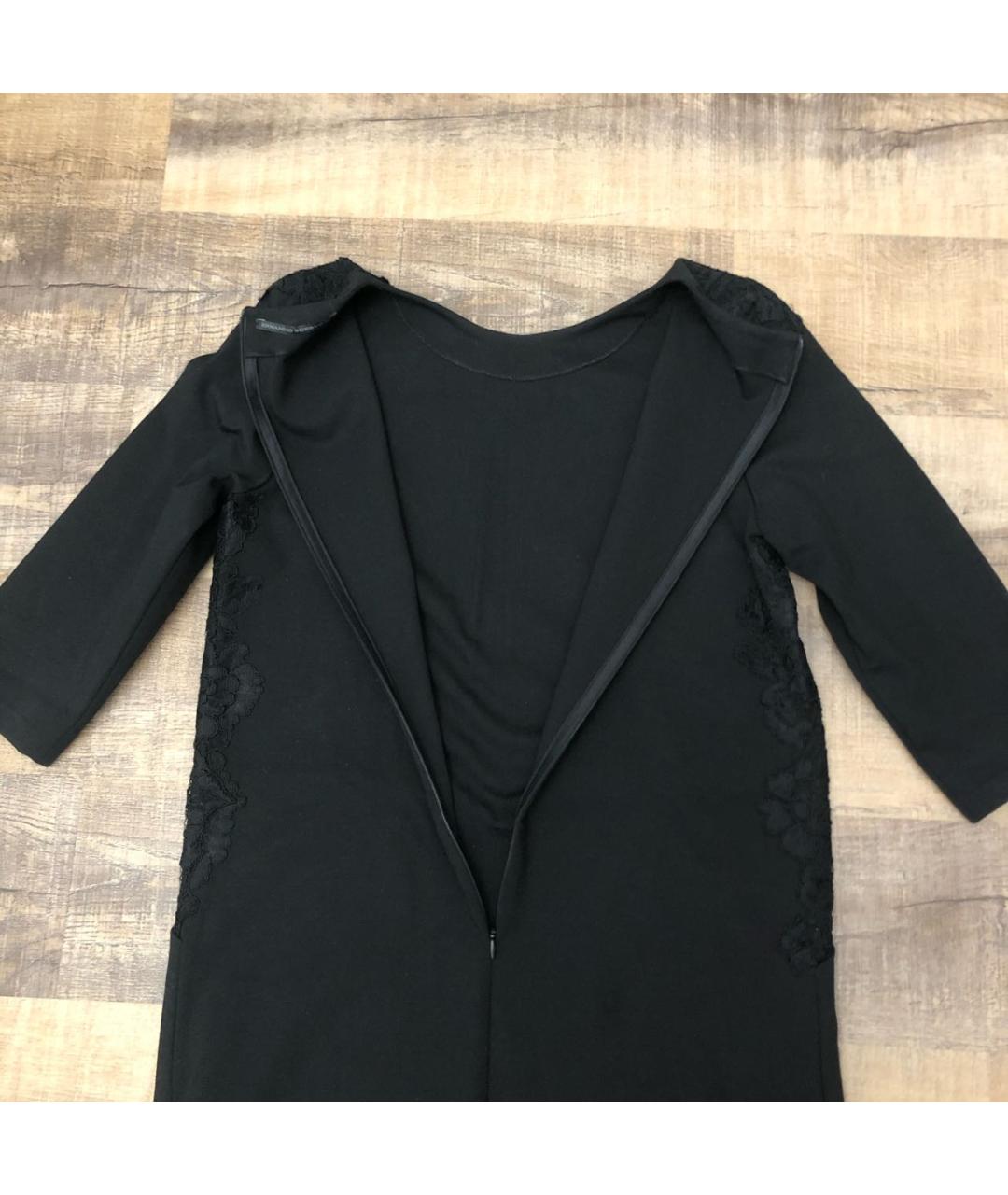 ERMANNO SCERVINO Черное вискозное коктейльное платье, фото 3