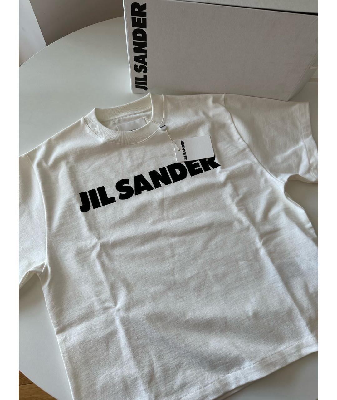 JIL SANDER Белая хлопковая футболка, фото 4