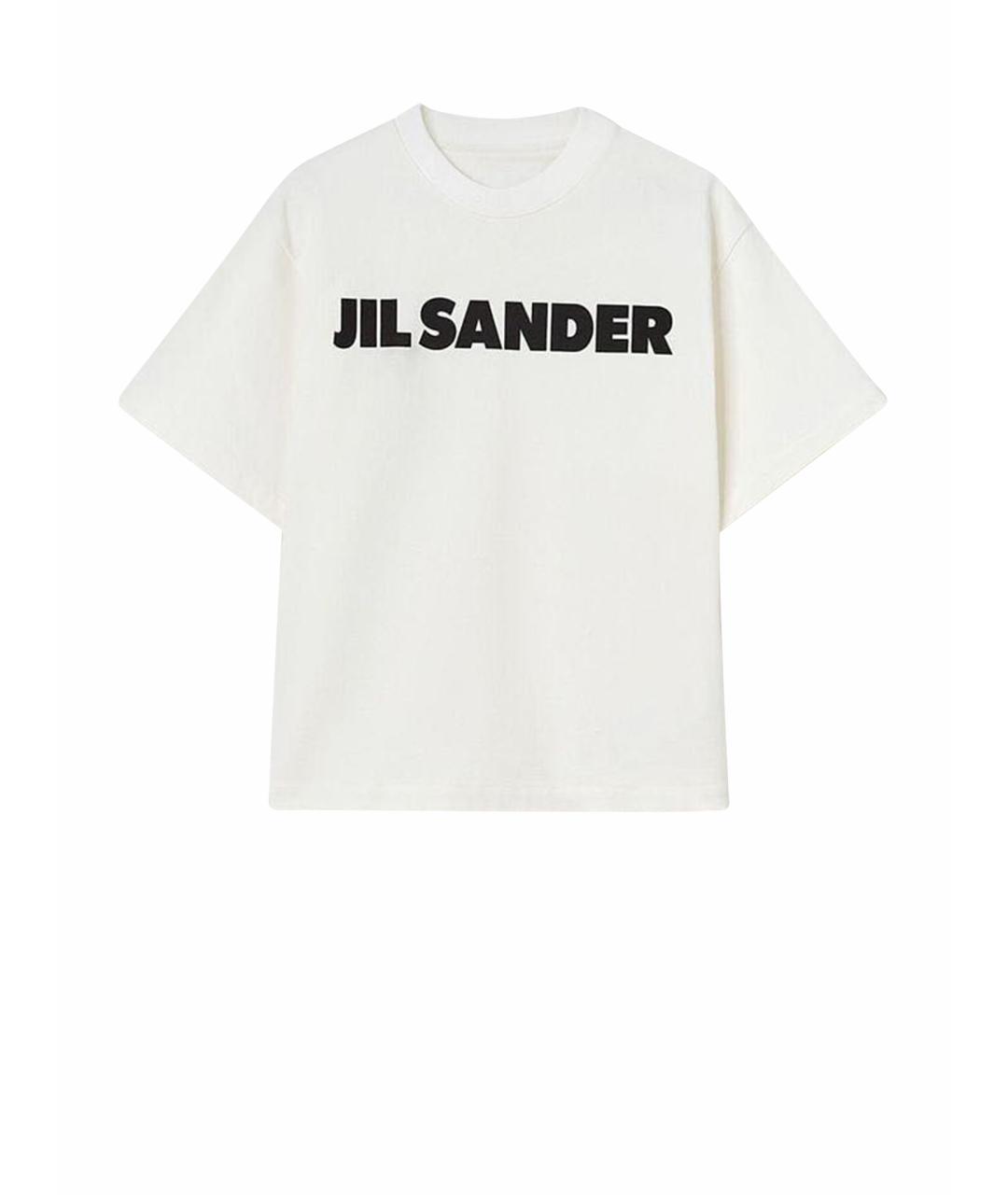 JIL SANDER Белая хлопковая футболка, фото 1