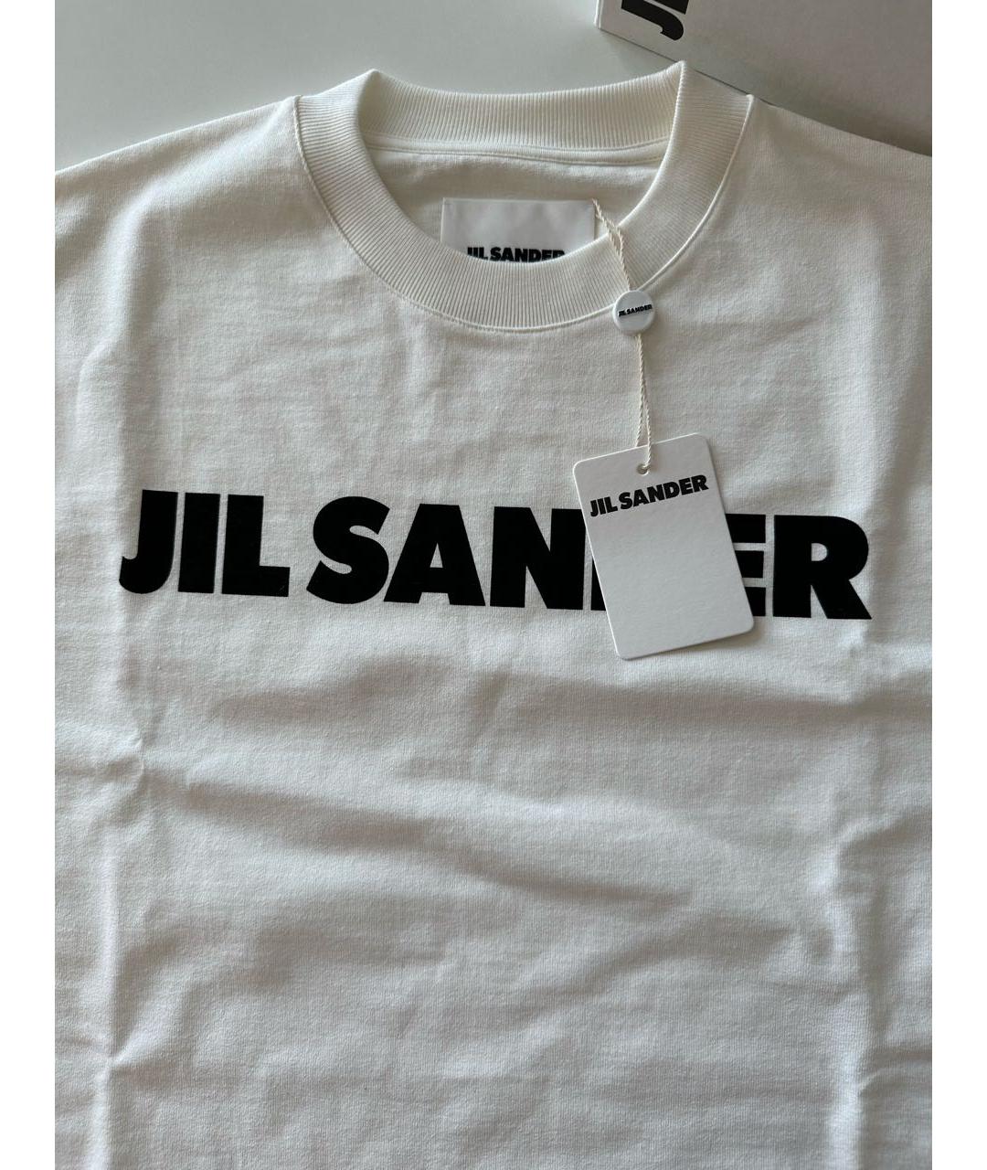 JIL SANDER Белая хлопковая футболка, фото 7