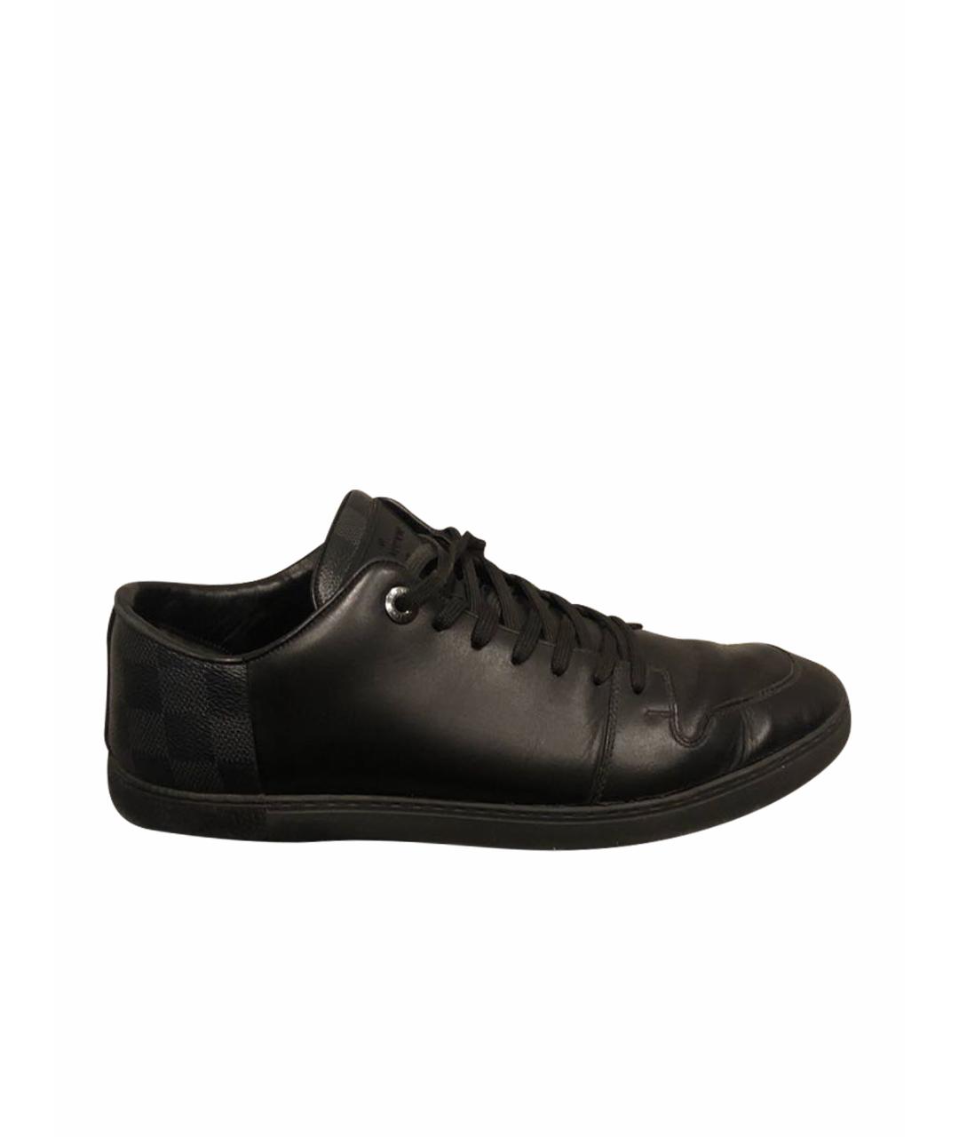 LOUIS VUITTON PRE-OWNED Черные кожаные низкие кроссовки / кеды, фото 1
