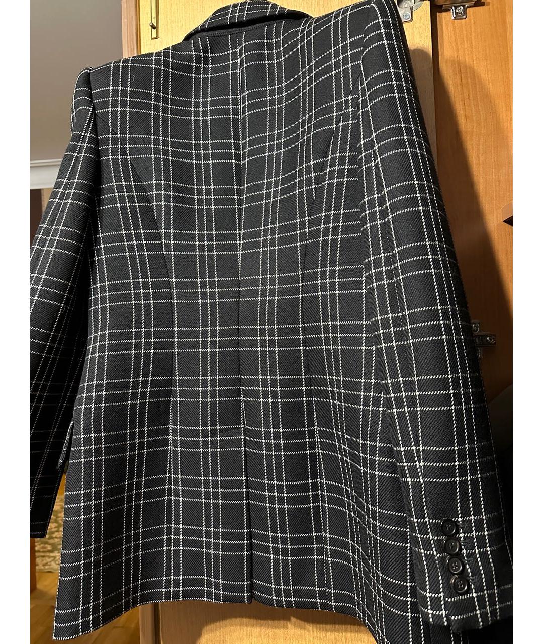 ALEXANDER MCQUEEN Черный шерстяной жакет/пиджак, фото 7