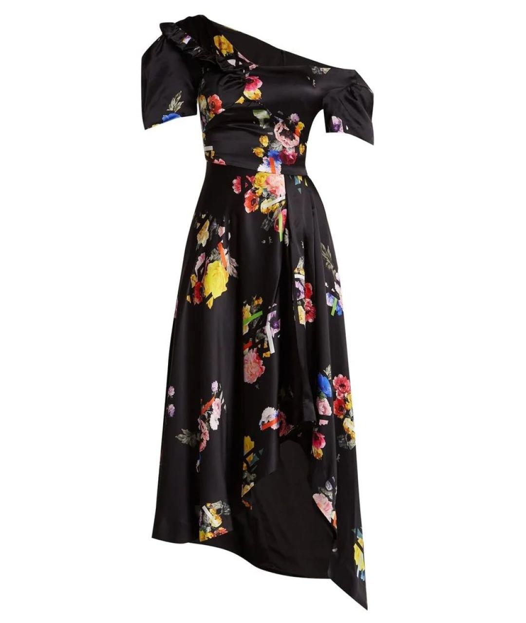 PREEN BY THORNTON BREGAZZI Черное шелковое вечернее платье, фото 1