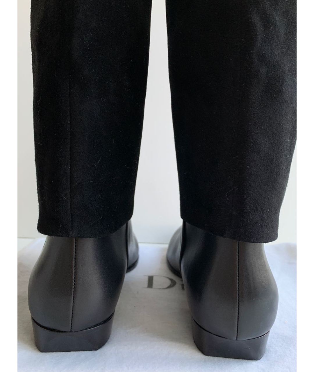CHRISTIAN DIOR PRE-OWNED Черные кожаные сапоги, фото 3