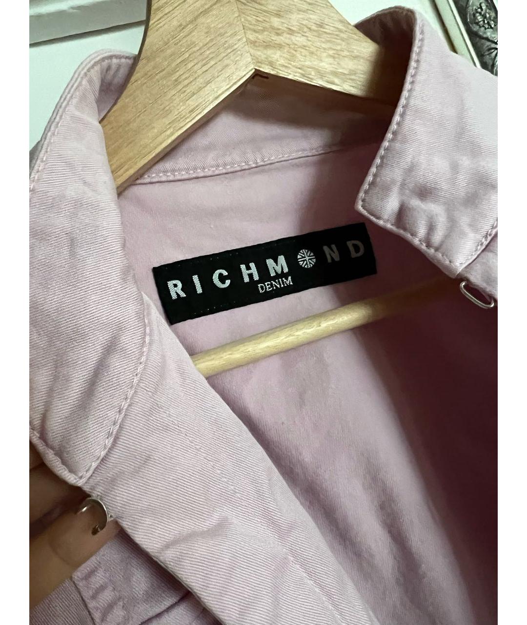 JOHN RICHMOND Розовая хлопко-эластановая куртка, фото 3