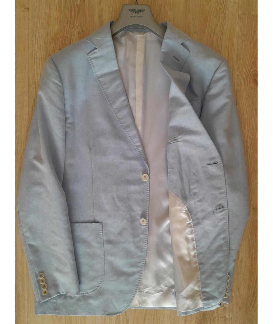 ISAIA Бирюзовый льняной пиджак, фото 3