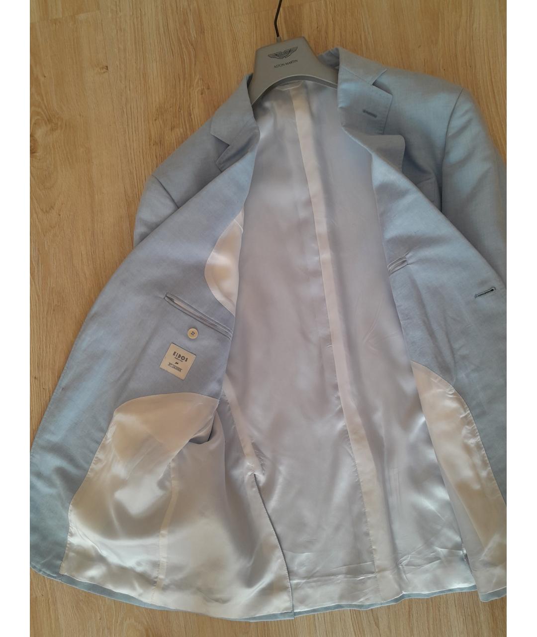 ISAIA Бирюзовый льняной пиджак, фото 4