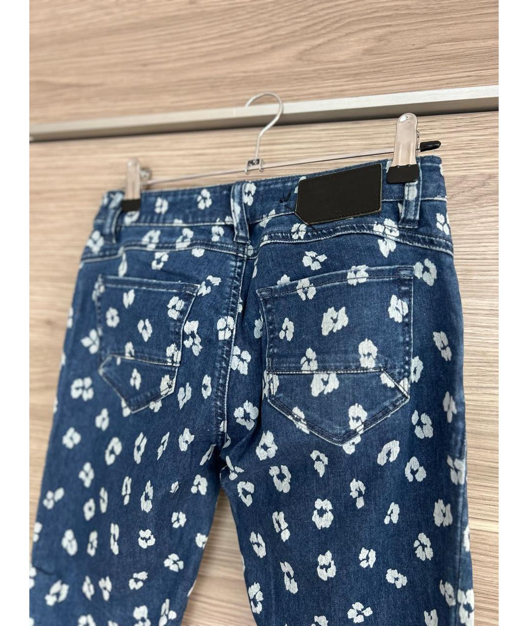 DKNY Синие хлопковые джинсы слим, фото 7