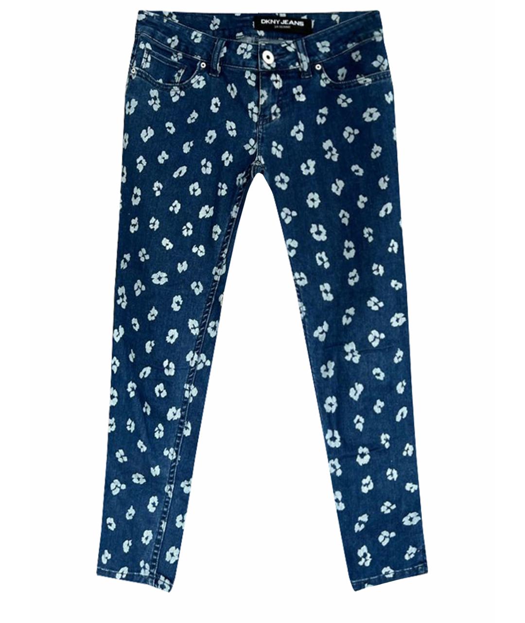 DKNY Синие хлопковые джинсы слим, фото 1