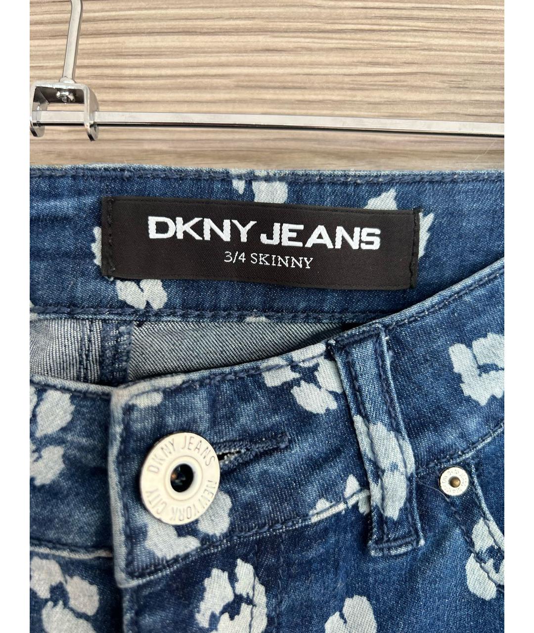DKNY Синие хлопковые джинсы слим, фото 3