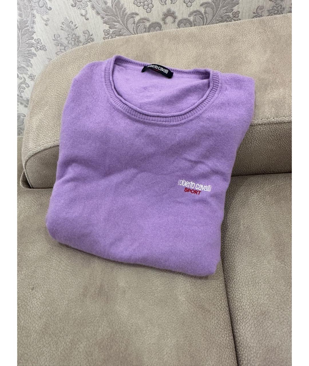 ROBERTO CAVALLI Фиолетовый джемпер / свитер, фото 5
