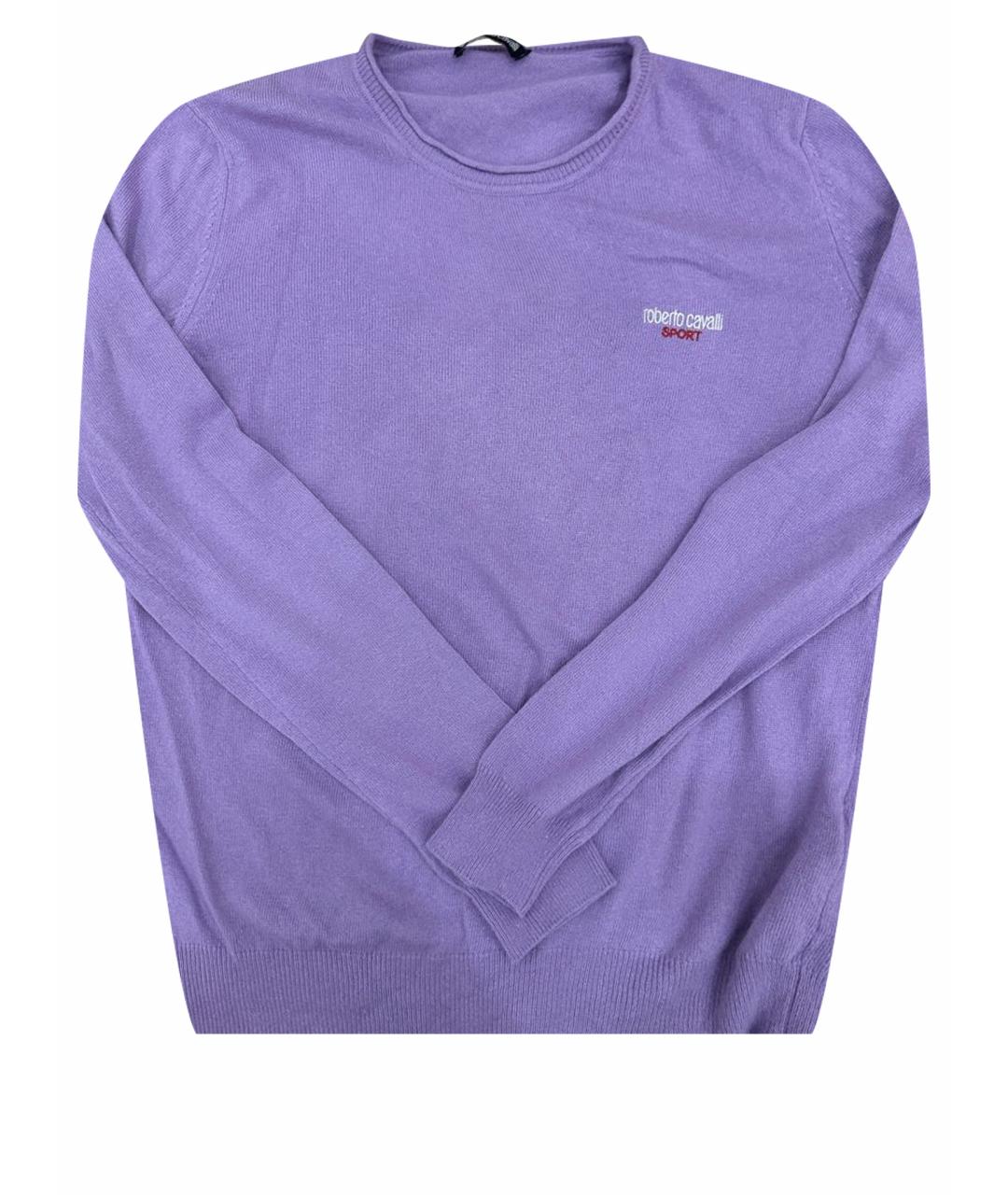 ROBERTO CAVALLI Фиолетовый джемпер / свитер, фото 1