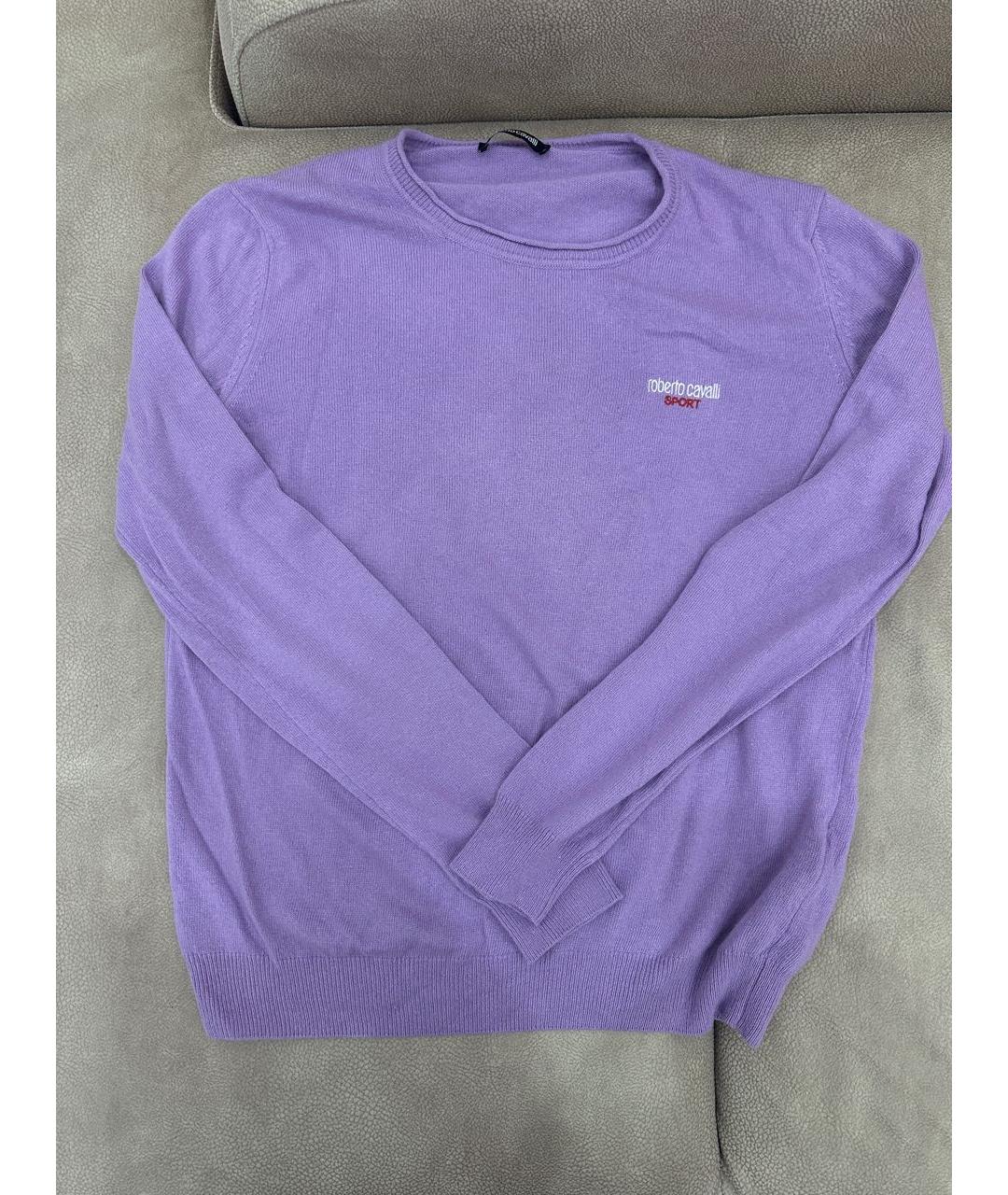 ROBERTO CAVALLI Фиолетовый джемпер / свитер, фото 6