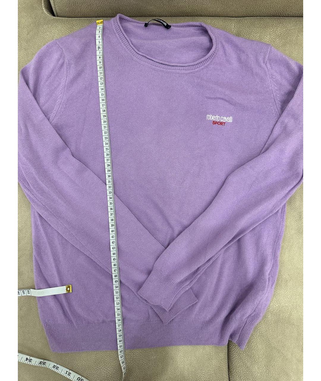 ROBERTO CAVALLI Фиолетовый джемпер / свитер, фото 2