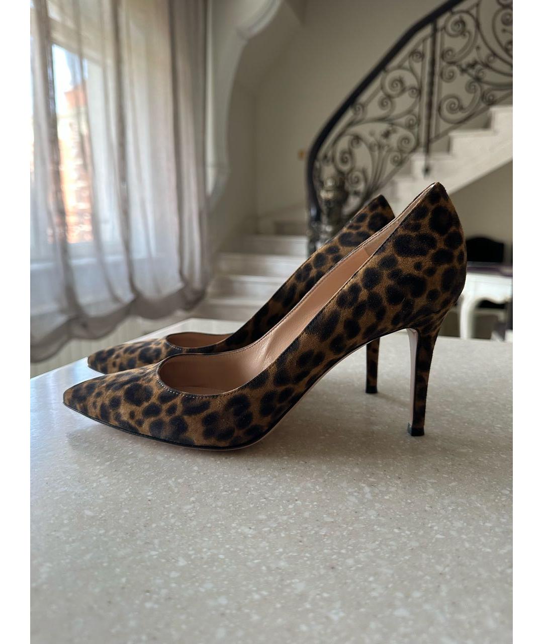 GIANVITO ROSSI Коричневые замшевые туфли, фото 8