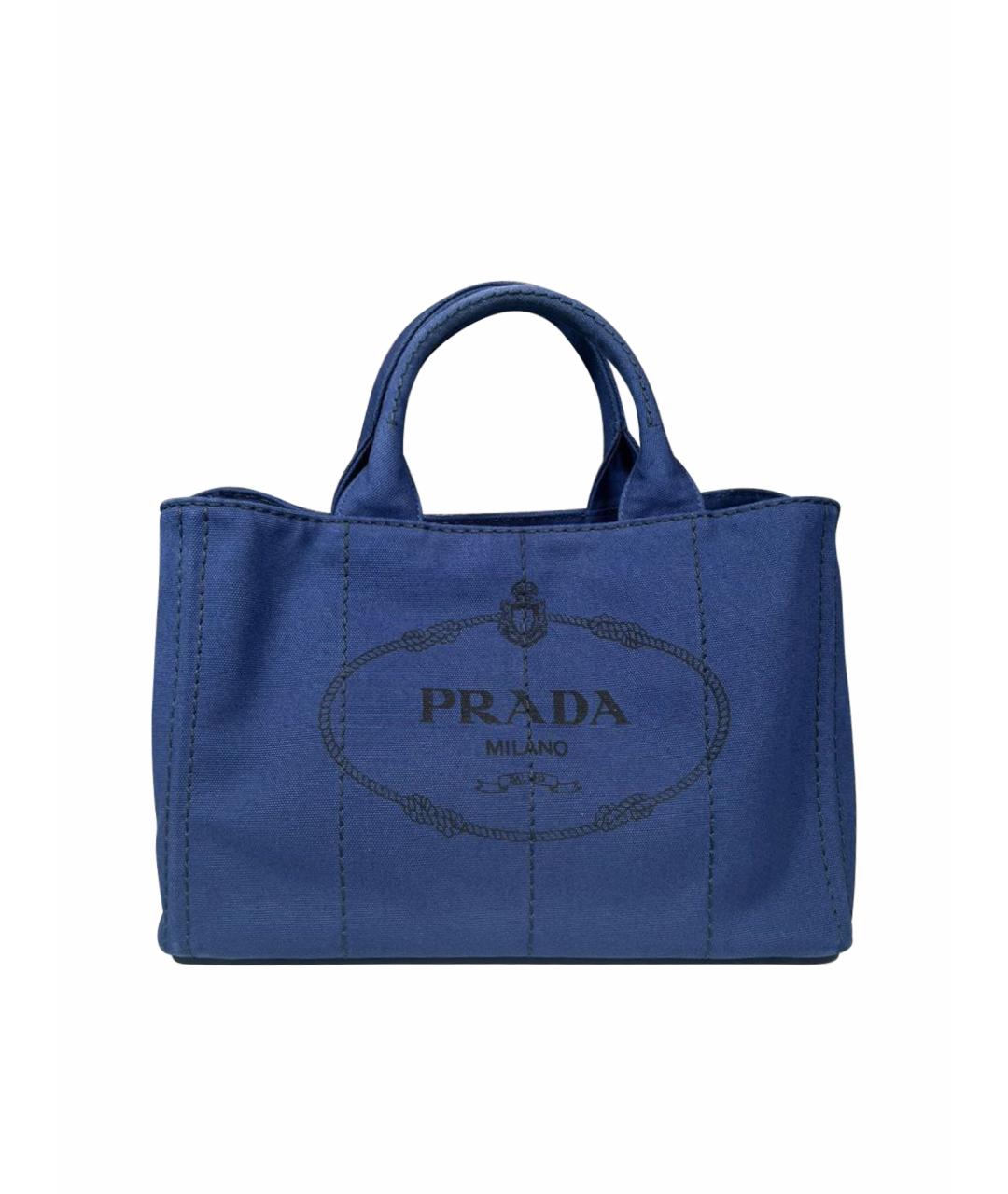 PRADA Синяя деним пляжная сумка, фото 1