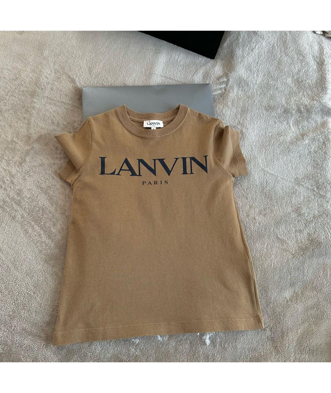 LANVIN ENFANT Хлопковая детская футболка, фото 2