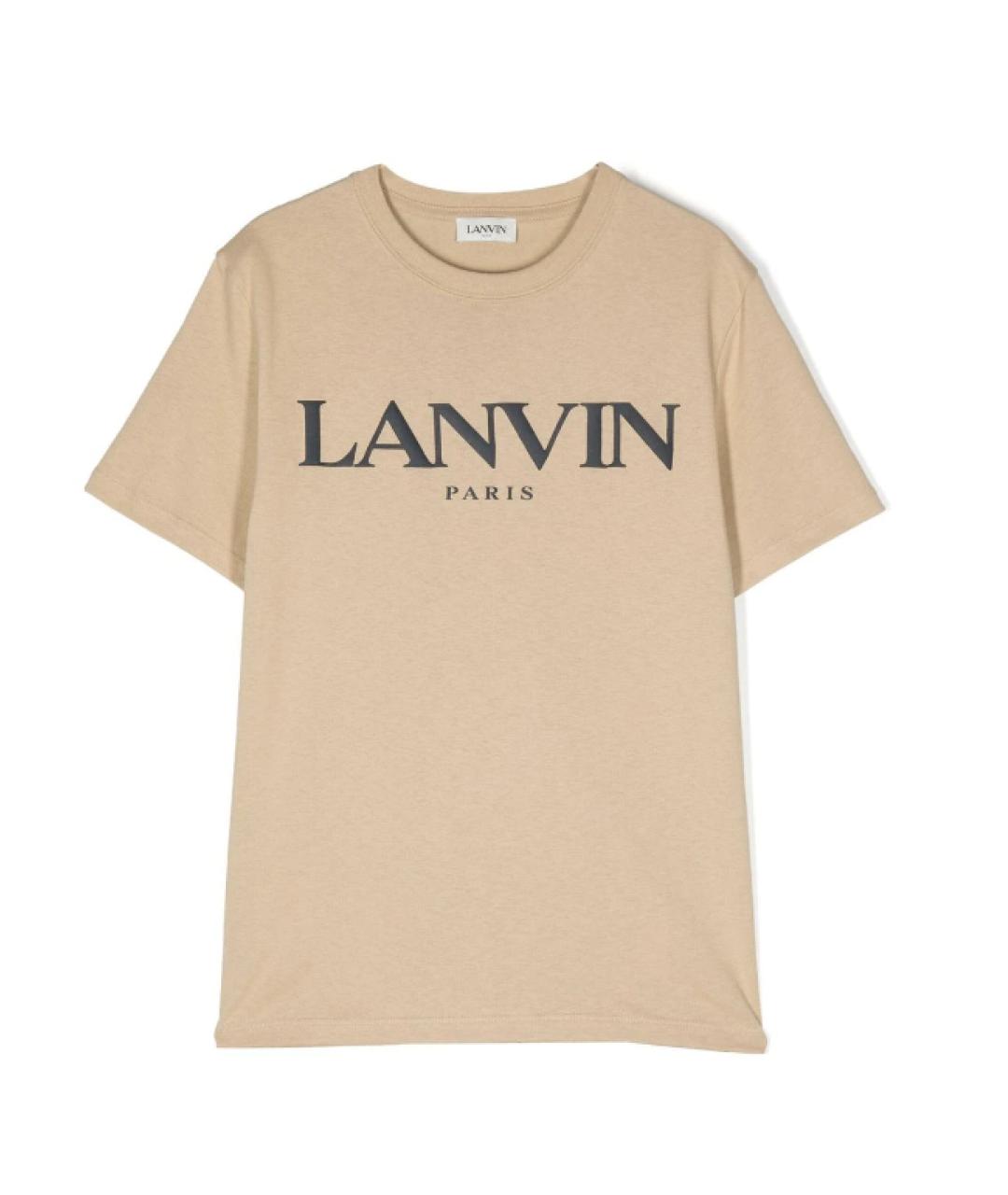 LANVIN ENFANT Хлопковая детская футболка, фото 1