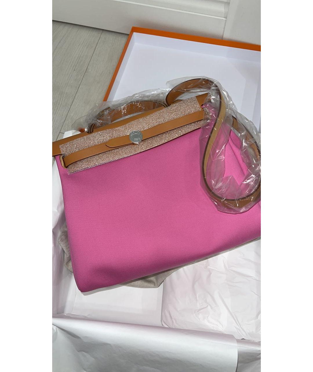 HERMES PRE-OWNED Розовая кожаная сумка тоут, фото 2