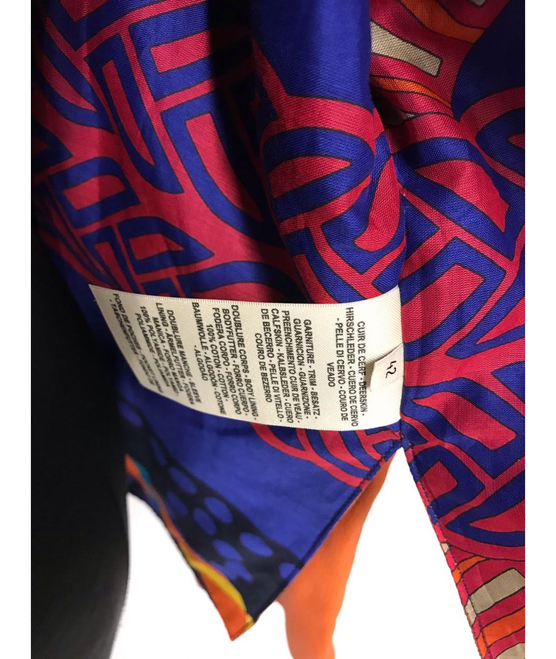 HERMES Оранжевая кожаная куртка, фото 6