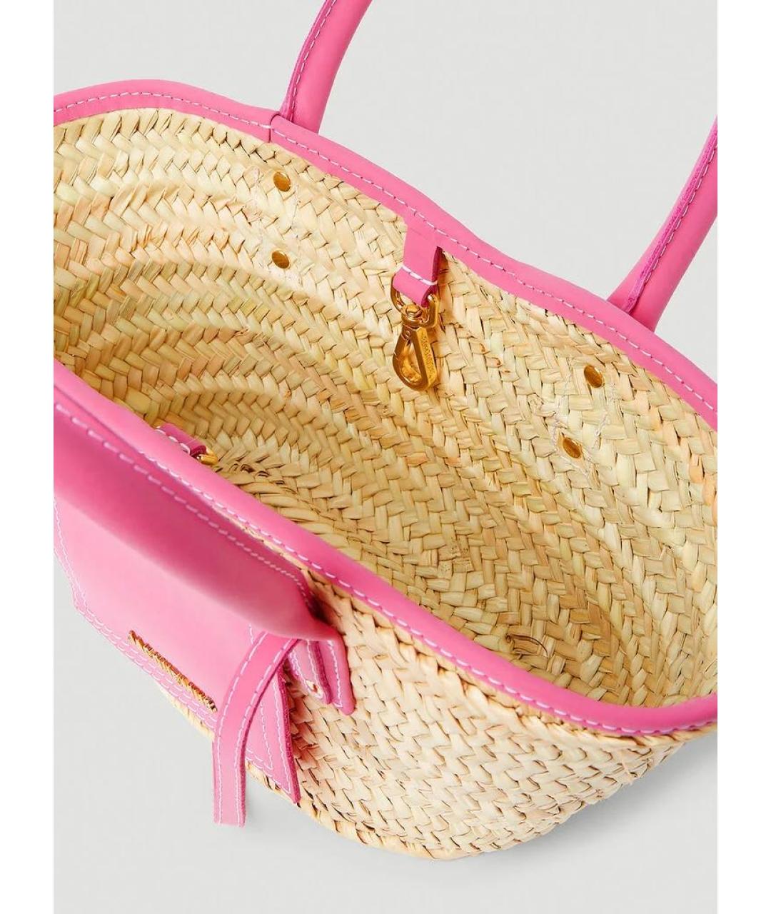 JACQUEMUS Розовая пляжная сумка, фото 4