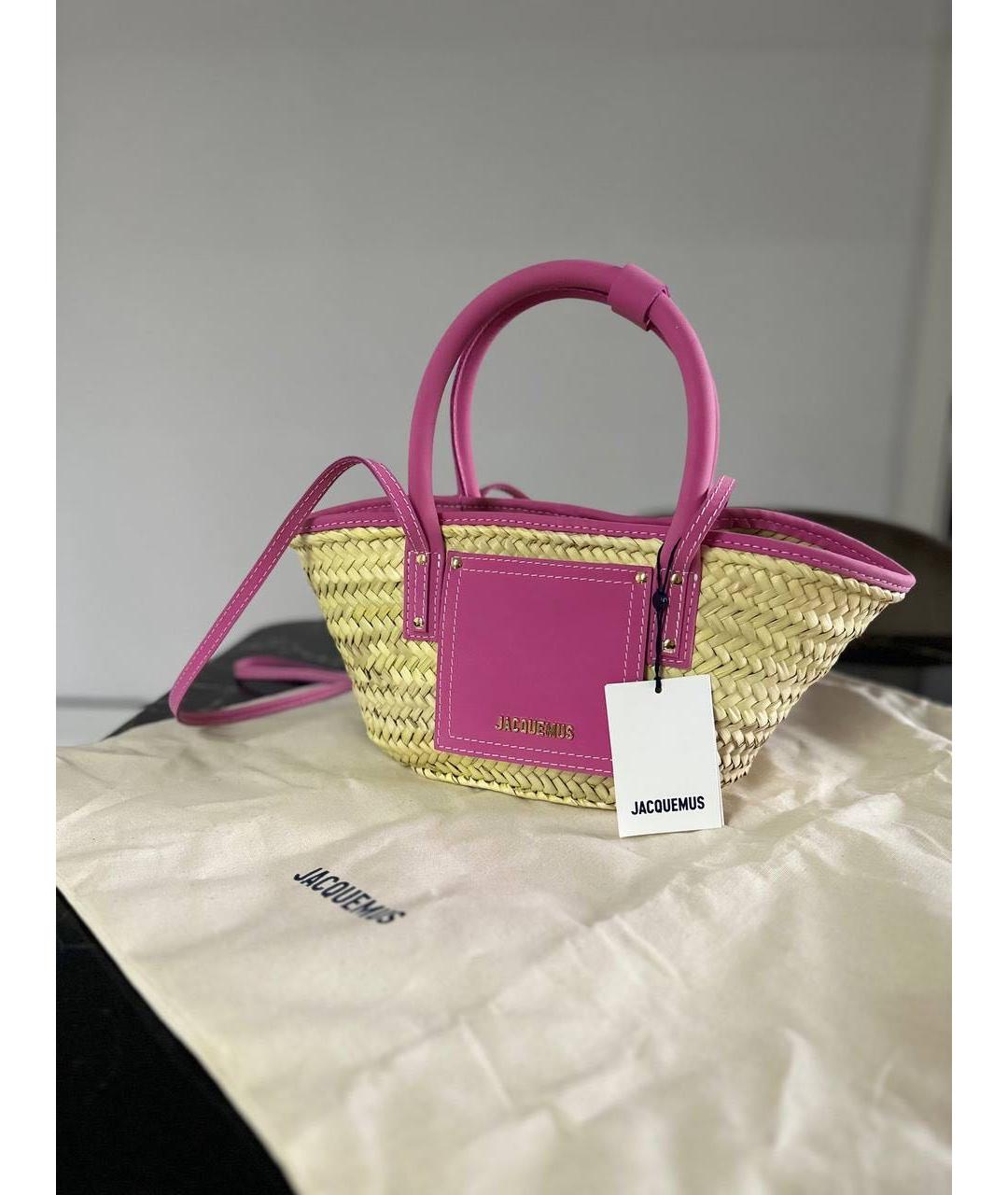 JACQUEMUS Розовая пляжная сумка, фото 7