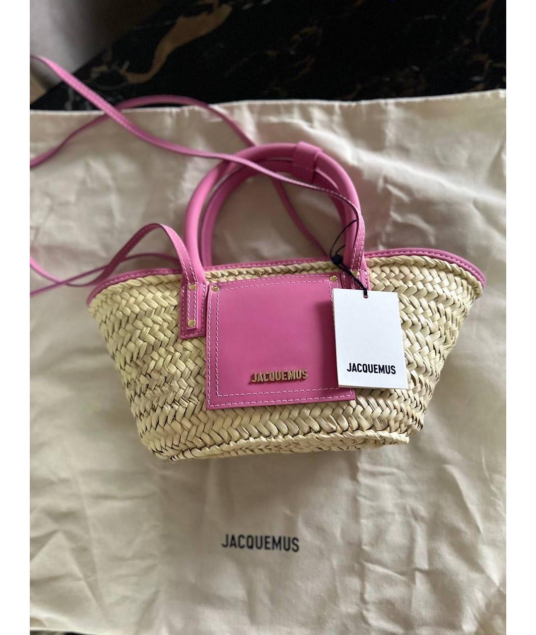 JACQUEMUS Розовая пляжная сумка, фото 6