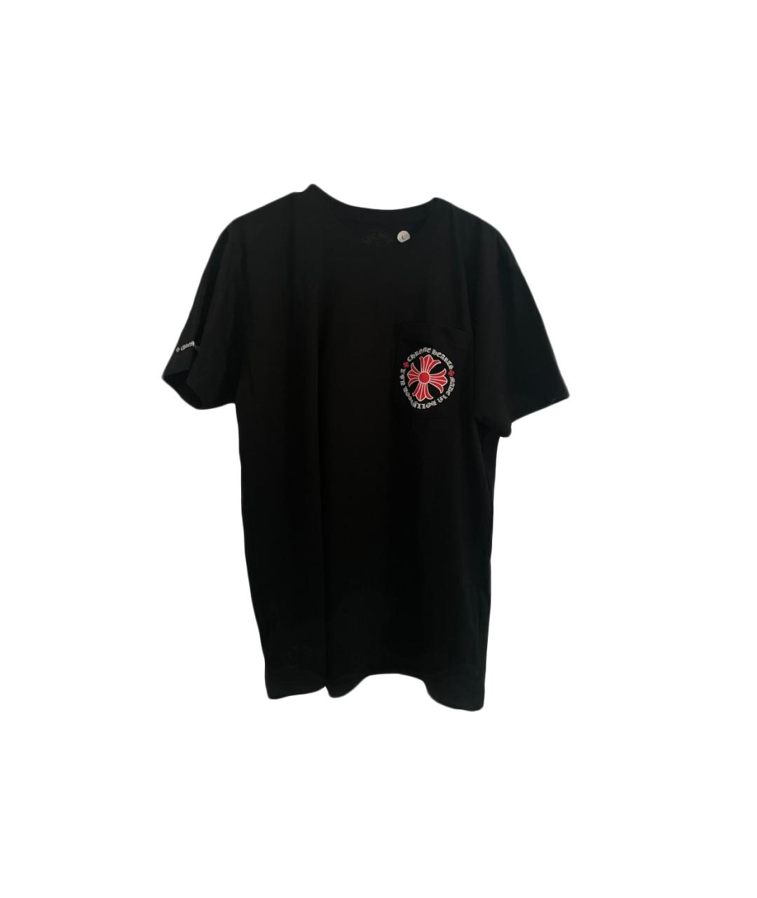 CHROME HEARTS Черная хлопковая футболка, фото 2