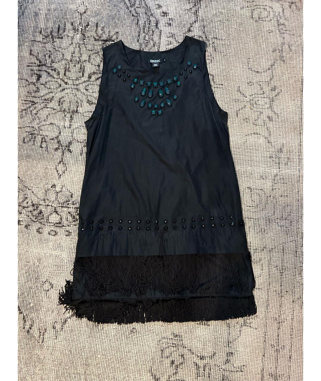 DKNY Черное полиэстеровое коктейльное платье, фото 8