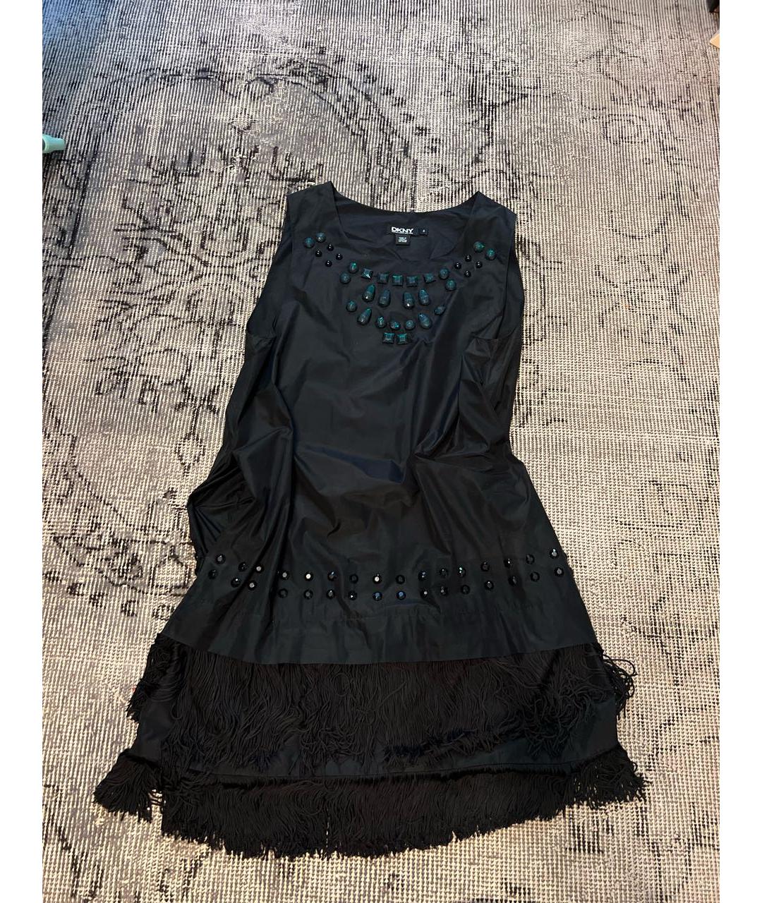 DKNY Черное полиэстеровое коктейльное платье, фото 5