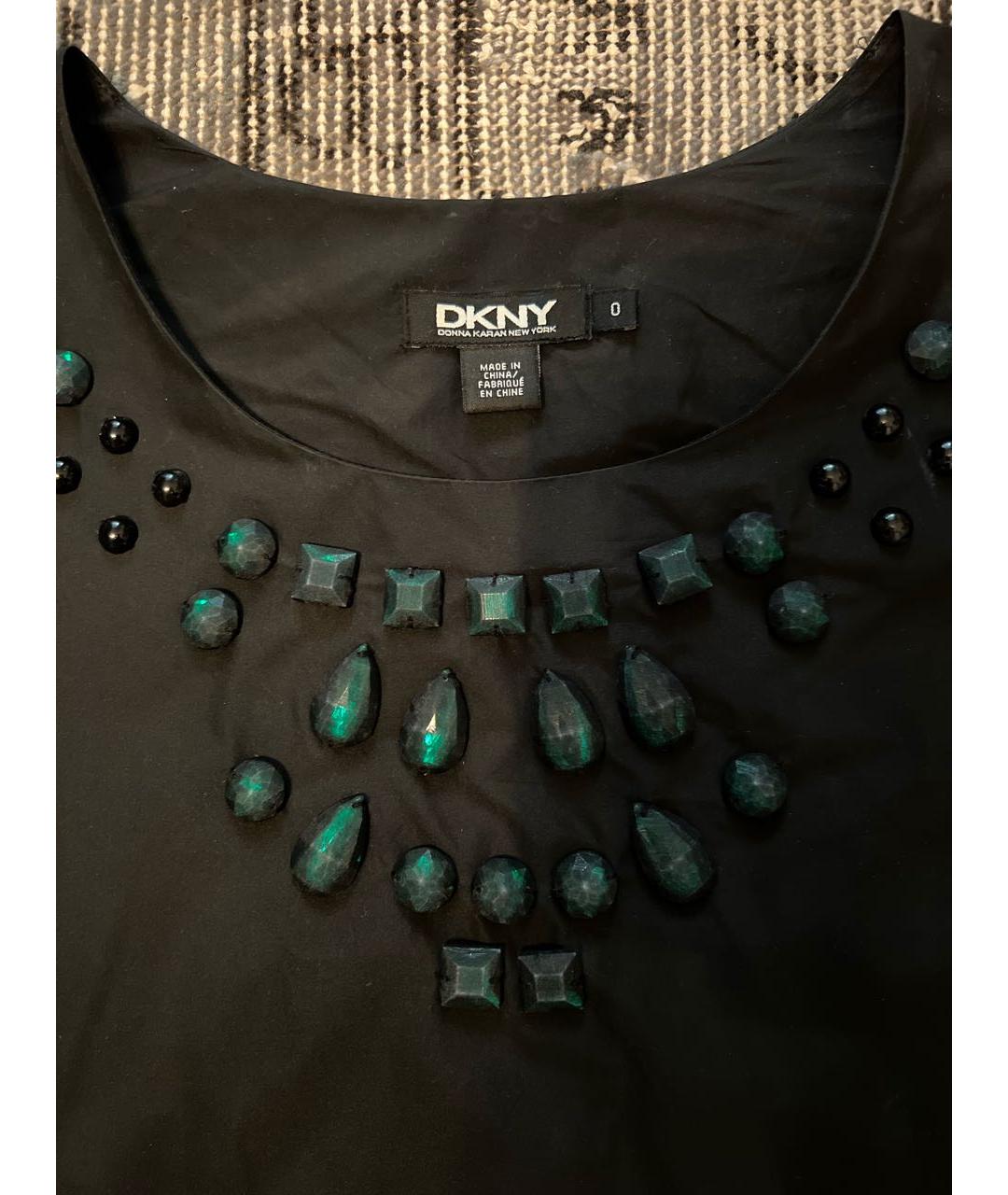 DKNY Черное полиэстеровое коктейльное платье, фото 3