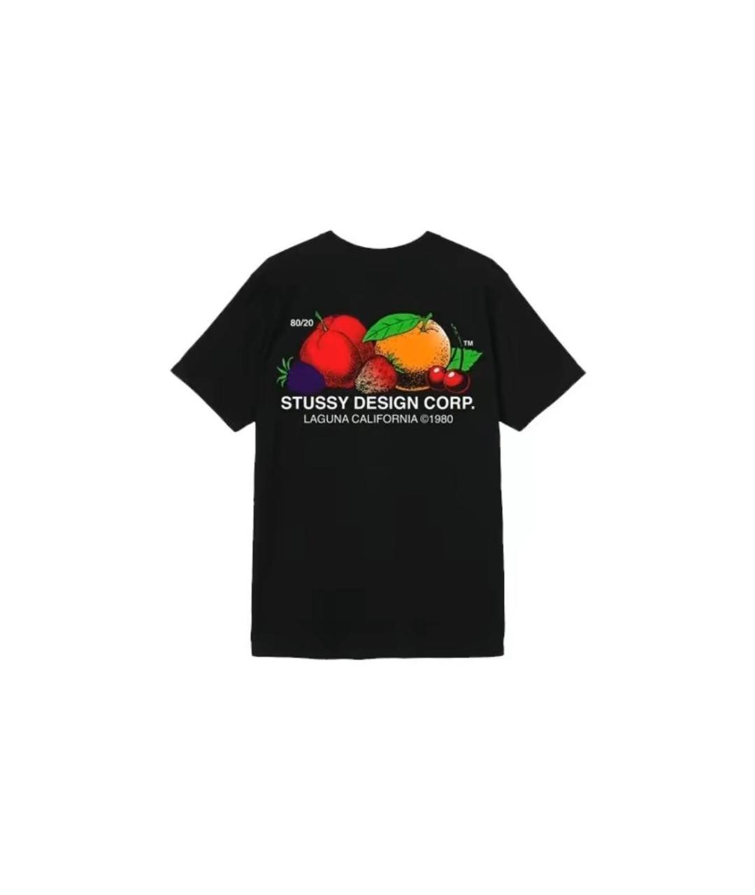 STUSSY Черная хлопковая футболка для женщин – купить в интернет ...