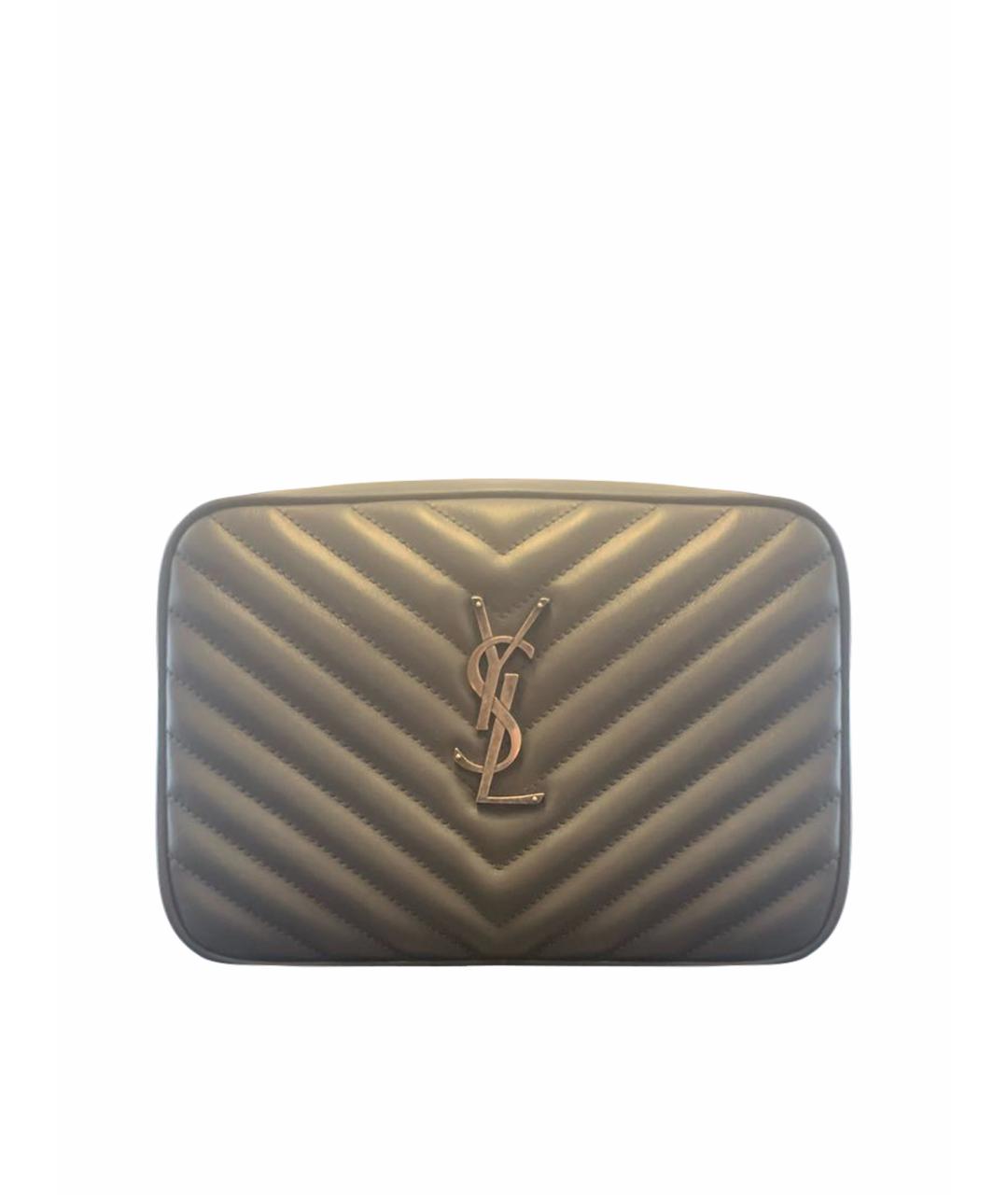 SAINT LAURENT Серая сумка через плечо из экзотической кожи, фото 1