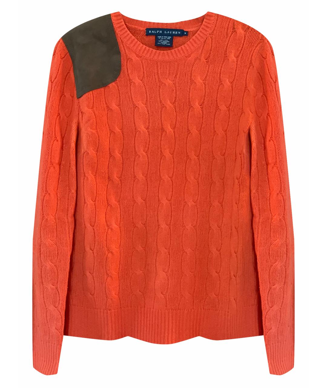 RALPH LAUREN Оранжевый шерстяной джемпер / свитер, фото 7