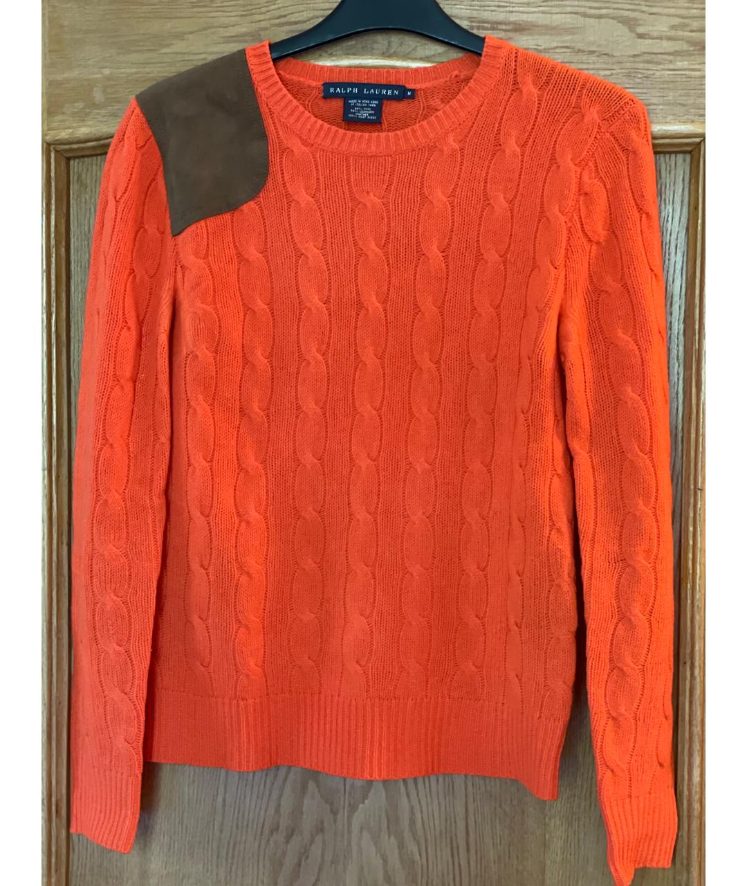 RALPH LAUREN Оранжевый шерстяной джемпер / свитер, фото 6