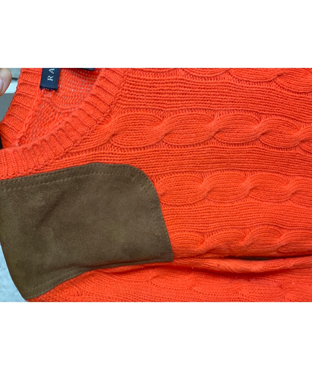 RALPH LAUREN Оранжевый шерстяной джемпер / свитер, фото 4