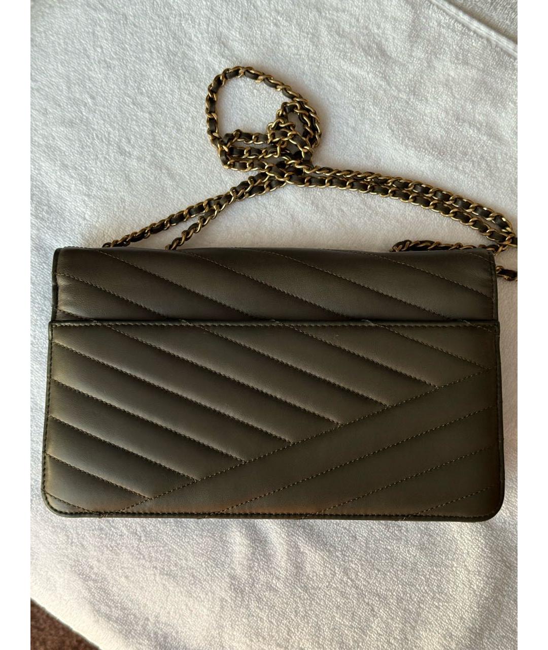 CHANEL Коричневая кожаная сумка через плечо, фото 3