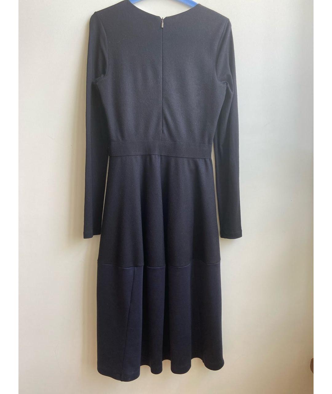 MAX MARA Черное шерстяное повседневное платье, фото 2