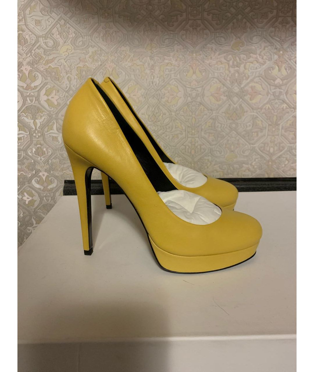 BARBARA BUI Желтые кожаные туфли, фото 9