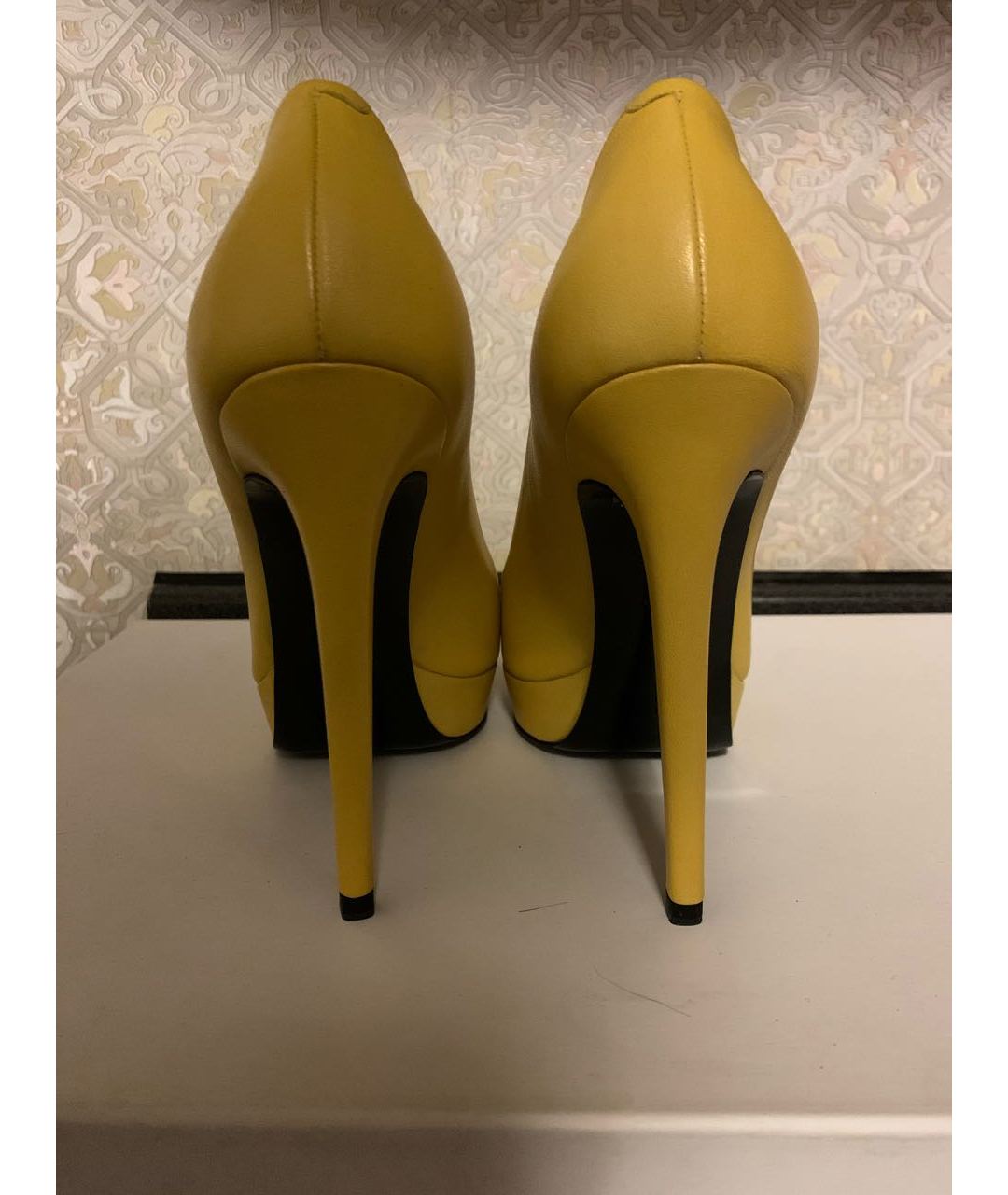 BARBARA BUI Желтые кожаные туфли, фото 5