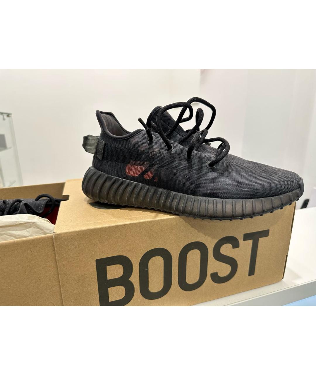 ADIDAS YEEZY Черные текстильные низкие кроссовки / кеды, фото 7